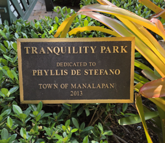 Tranquility Park dedication plaque